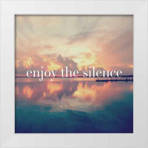 Enjoy the Silence White Modern Wood Framed Art Print by Nawrocke, Bruce