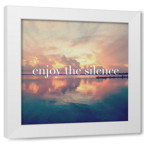 Enjoy the Silence Border White Modern Wood Framed Art Print by Nawrocke, Bruce
