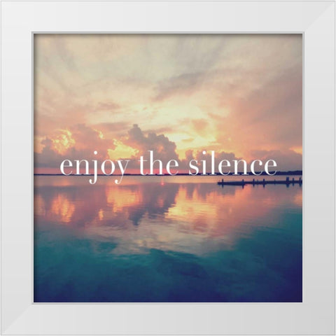 Enjoy the Silence Border White Modern Wood Framed Art Print by Nawrocke, Bruce