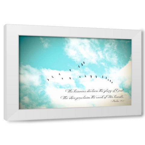 His Hands White Modern Wood Framed Art Print by Poynter, Kelly