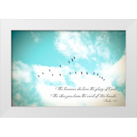 His Hands White Modern Wood Framed Art Print by Poynter, Kelly