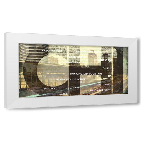 Chicago Train Station White Modern Wood Framed Art Print by Peck, Gail