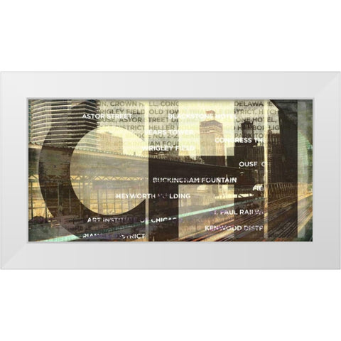 Chicago Train Station White Modern Wood Framed Art Print by Peck, Gail