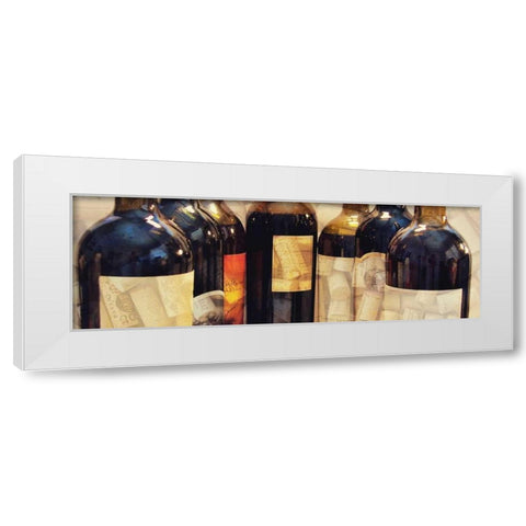 Wine Label Panel II White Modern Wood Framed Art Print by Peck, Gail