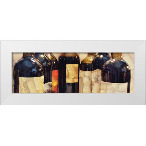 Wine Label Panel II White Modern Wood Framed Art Print by Peck, Gail