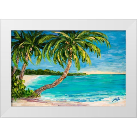 Palm Cove White Modern Wood Framed Art Print by DeRice, Julie