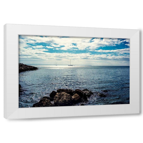 Spanish Coast II White Modern Wood Framed Art Print by Acosta