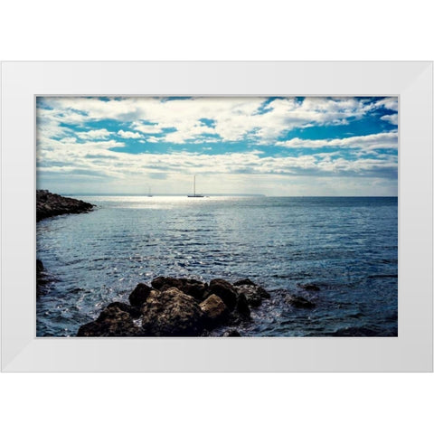 Spanish Coast II White Modern Wood Framed Art Print by Acosta