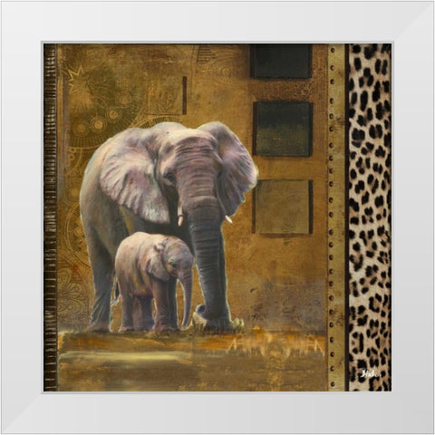 Journey II White Modern Wood Framed Art Print by Pinto, Patricia