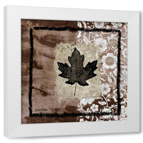Leaf Imprint II White Modern Wood Framed Art Print by Marcon, Michael