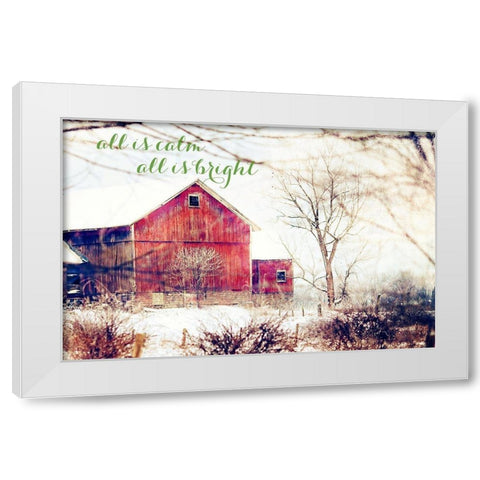 Calm and Bright Barn White Modern Wood Framed Art Print by Poynter, Kelly