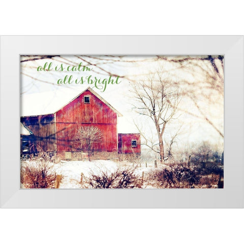 Calm and Bright Barn White Modern Wood Framed Art Print by Poynter, Kelly