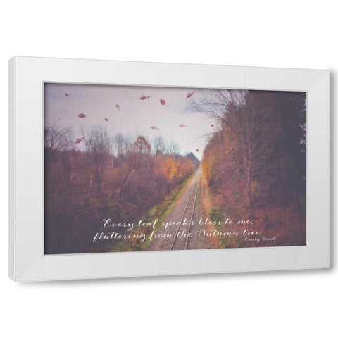 Fluttering Autumn Trees White Modern Wood Framed Art Print by Poynter, Kelly