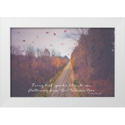 Fluttering Autumn Trees White Modern Wood Framed Art Print by Poynter, Kelly