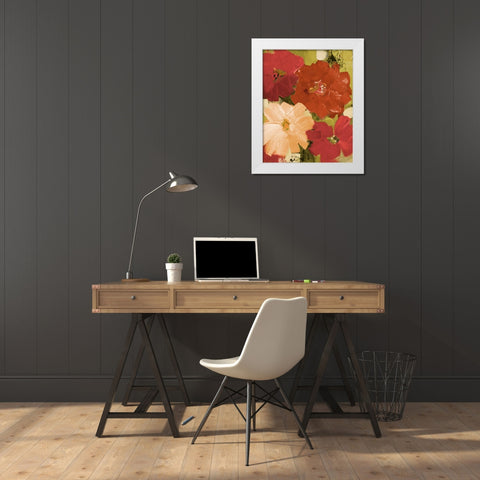 Wednesdays Garden White Modern Wood Framed Art Print by Loreth, Lanie