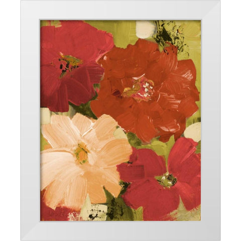 Wednesdays Garden White Modern Wood Framed Art Print by Loreth, Lanie