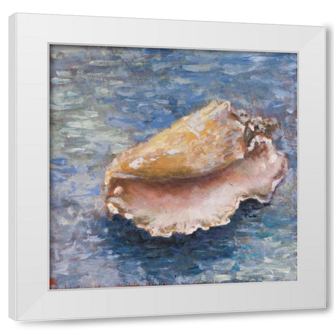 Faded into the Shore I White Modern Wood Framed Art Print by Johnson, Walt