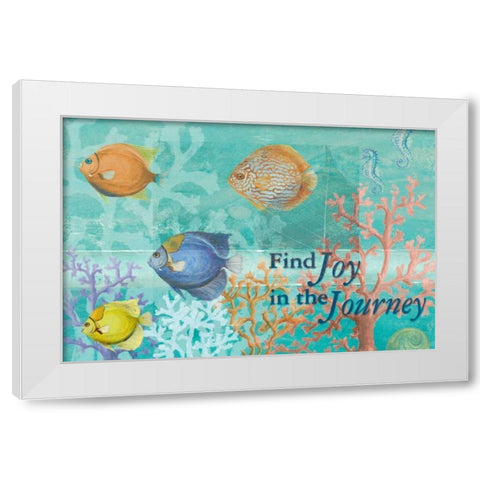 Coral Reef Life Quote III White Modern Wood Framed Art Print by Pinto, Patricia