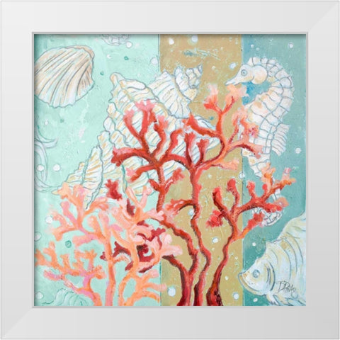 Coral Reef II White Modern Wood Framed Art Print by Pinto, Patricia