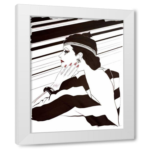 Fashion Women IV White Modern Wood Framed Art Print by Baliko, Linda