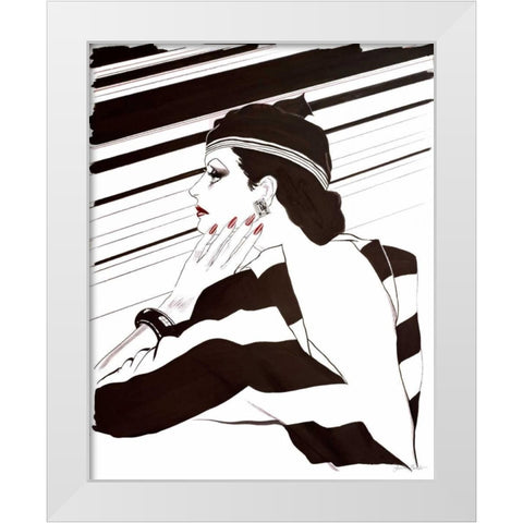 Fashion Women IV White Modern Wood Framed Art Print by Baliko, Linda