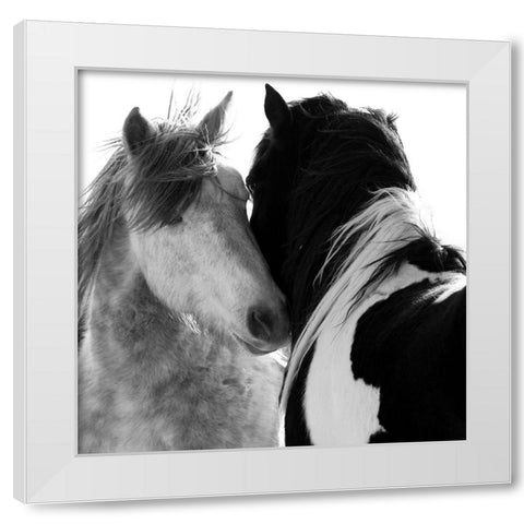 Loved Ones White Modern Wood Framed Art Print by Walker, Carol