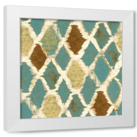 Teal Thatch II (Rotated) White Modern Wood Framed Art Print by Pinto, Patricia
