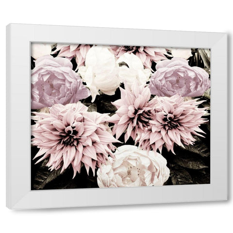 Pink Washed Garden White Modern Wood Framed Art Print by Navas, Emily