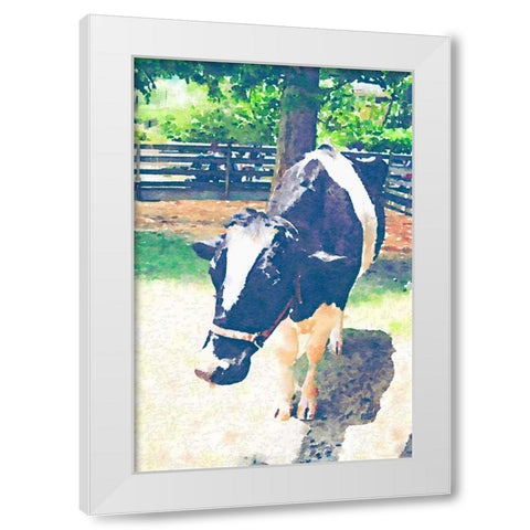 In the Farm White Modern Wood Framed Art Print by Navas, Emily