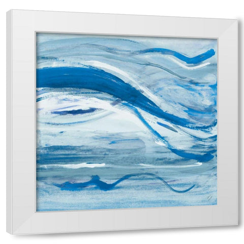 Blue Bossa Nova II White Modern Wood Framed Art Print by Loreth, Lanie