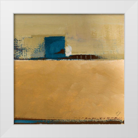 Discovery Square I White Modern Wood Framed Art Print by Loreth, Lanie