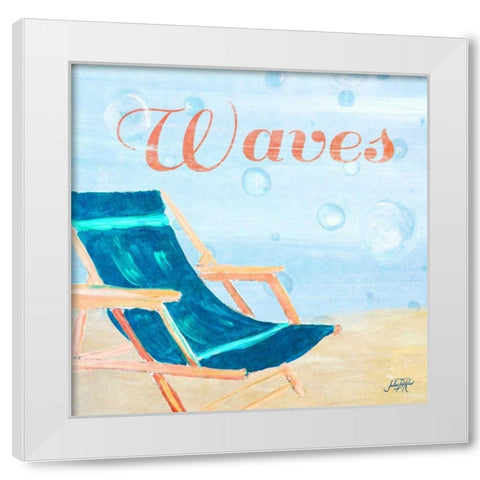 Beach Play III White Modern Wood Framed Art Print by DeRice, Julie