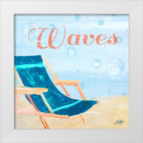 Beach Play III White Modern Wood Framed Art Print by DeRice, Julie