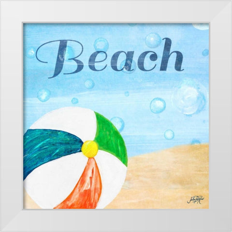 Beach Play II White Modern Wood Framed Art Print by DeRice, Julie