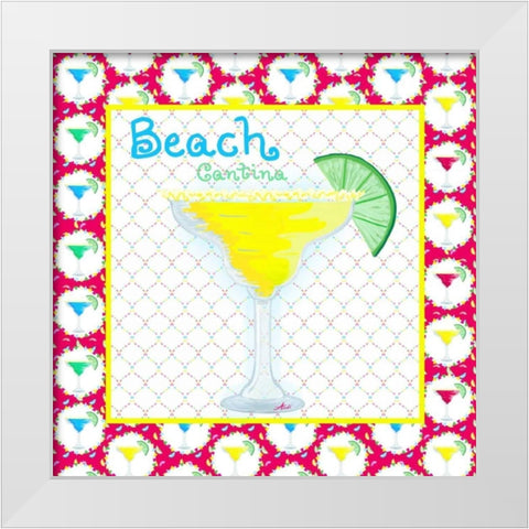 Margarita III White Modern Wood Framed Art Print by Metz, Andi