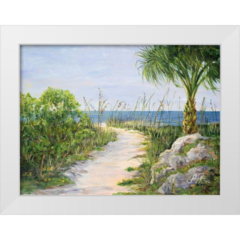 My Path to Paradise White Modern Wood Framed Art Print by DeRice, Julie