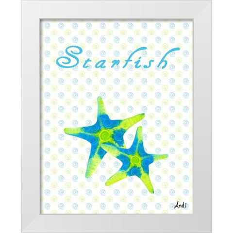 The Sea Swirl I White Modern Wood Framed Art Print by Metz, Andi