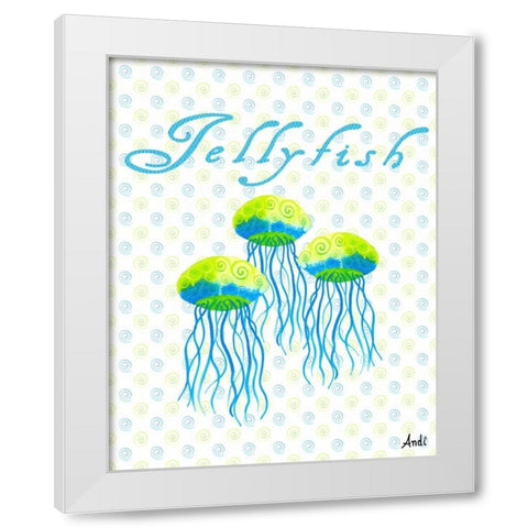 The Sea Swirl IV White Modern Wood Framed Art Print by Metz, Andi