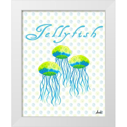 The Sea Swirl IV White Modern Wood Framed Art Print by Metz, Andi