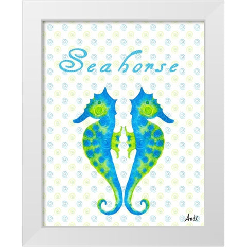 The Sea Swirl II White Modern Wood Framed Art Print by Metz, Andi