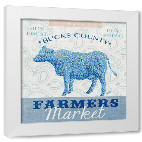 Farmers Market I White Modern Wood Framed Art Print by Metz, Andi