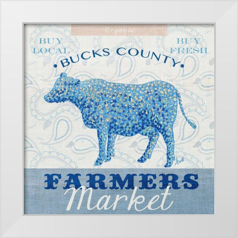 Farmers Market I White Modern Wood Framed Art Print by Metz, Andi