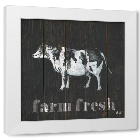 Wood Farm I White Modern Wood Framed Art Print by Metz, Andi