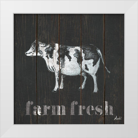 Wood Farm I White Modern Wood Framed Art Print by Metz, Andi