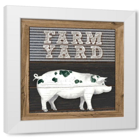 Farmyard White Modern Wood Framed Art Print by Metz, Andi