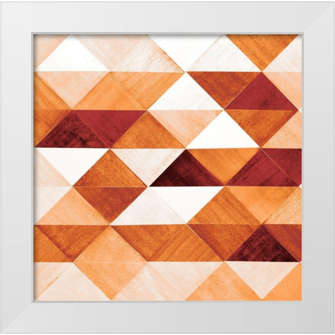 Uptown Rust II White Modern Wood Framed Art Print by Loreth, lanie