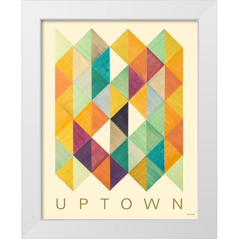 Uptown Poster White Modern Wood Framed Art Print by Loreth, Lanie