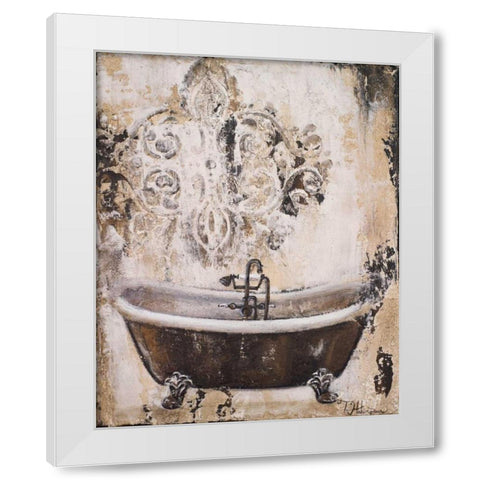 Bronze Bath I White Modern Wood Framed Art Print by Hakimipour, Tiffany