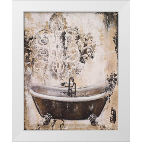 Bronze Bath I White Modern Wood Framed Art Print by Hakimipour, Tiffany