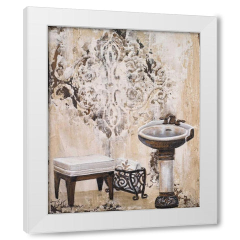 Bronze Bath II White Modern Wood Framed Art Print by Hakimipour, Tiffany